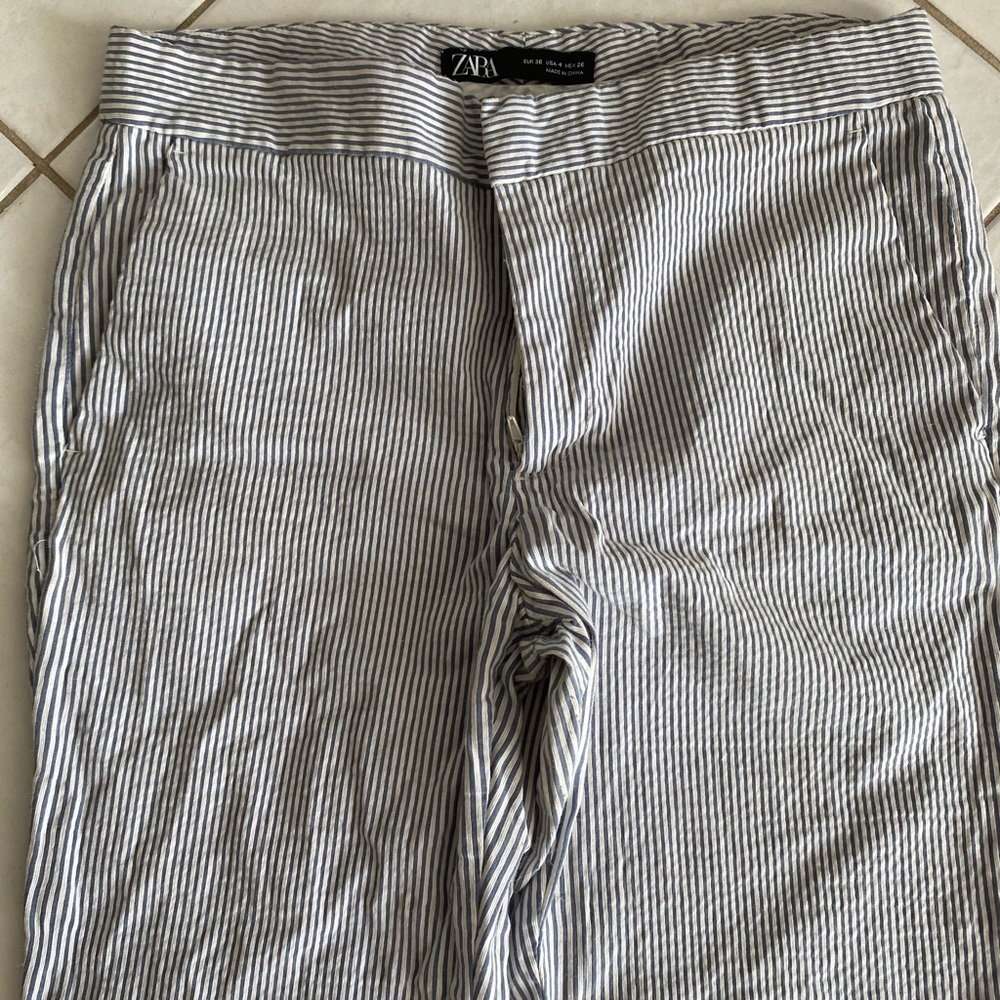 Zara Stripped Capri Pant